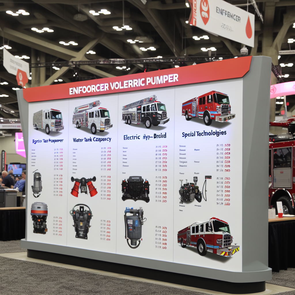 Specifications Table of Key Fire Trucks at FDIC 2025