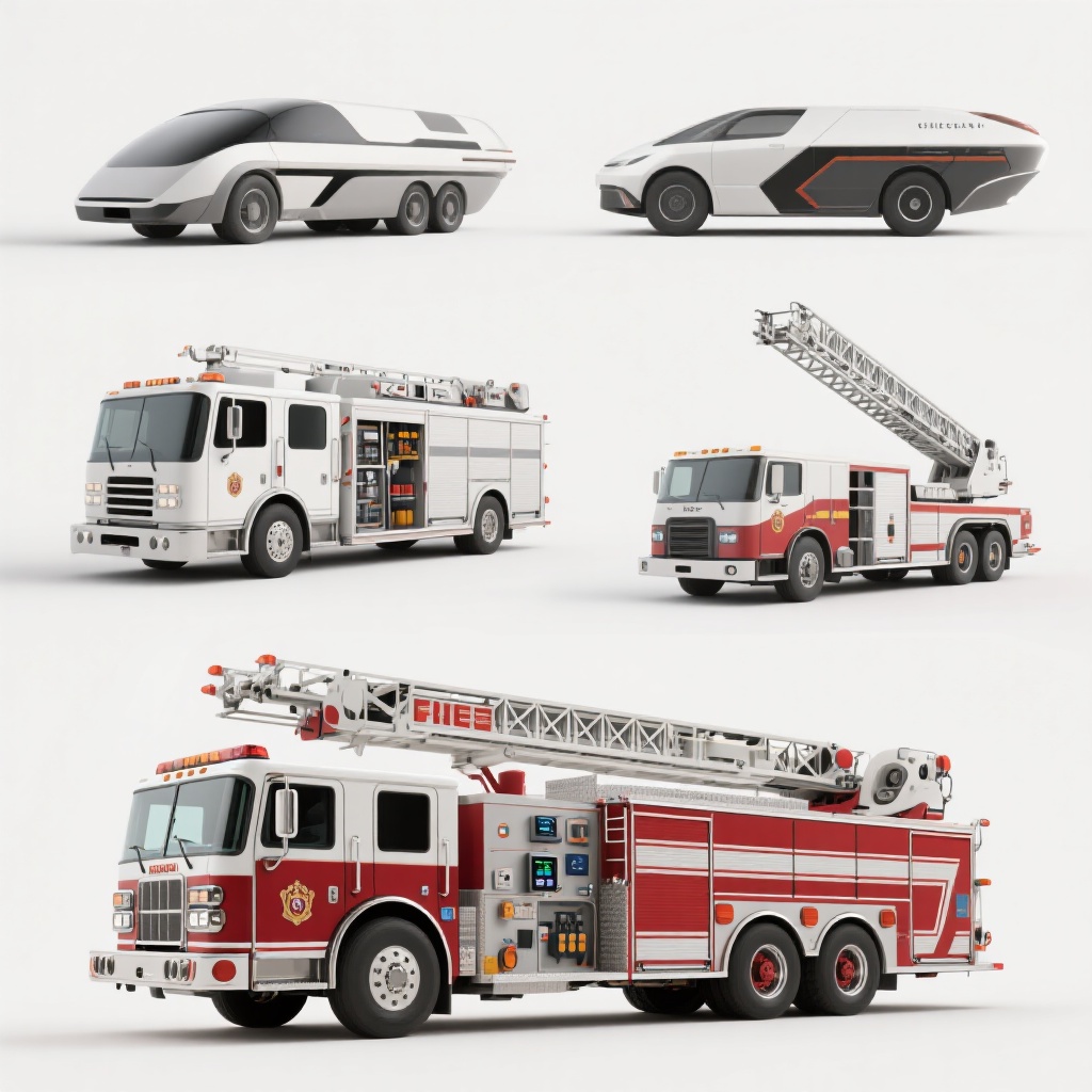 Various fire truck designs showcasing innovation and functionality
