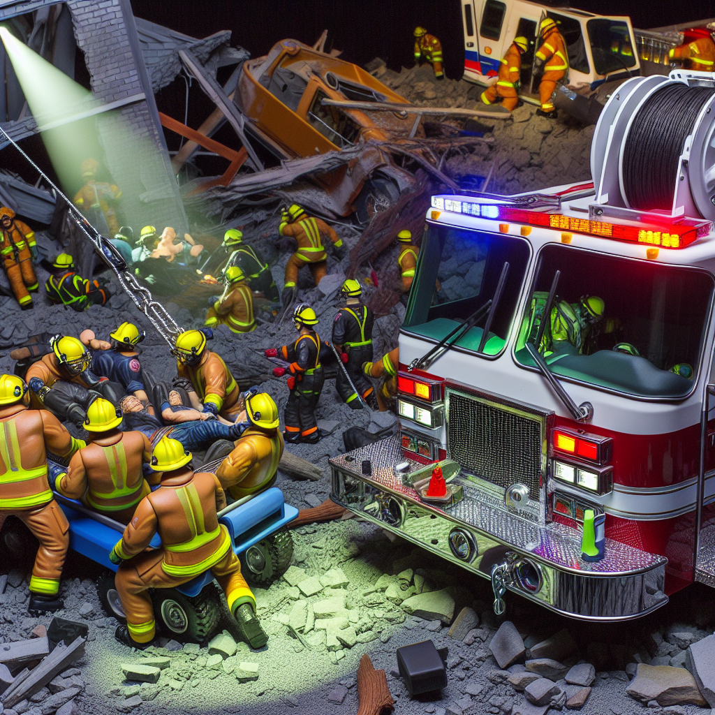 Heavy-duty rescue apparatus in action