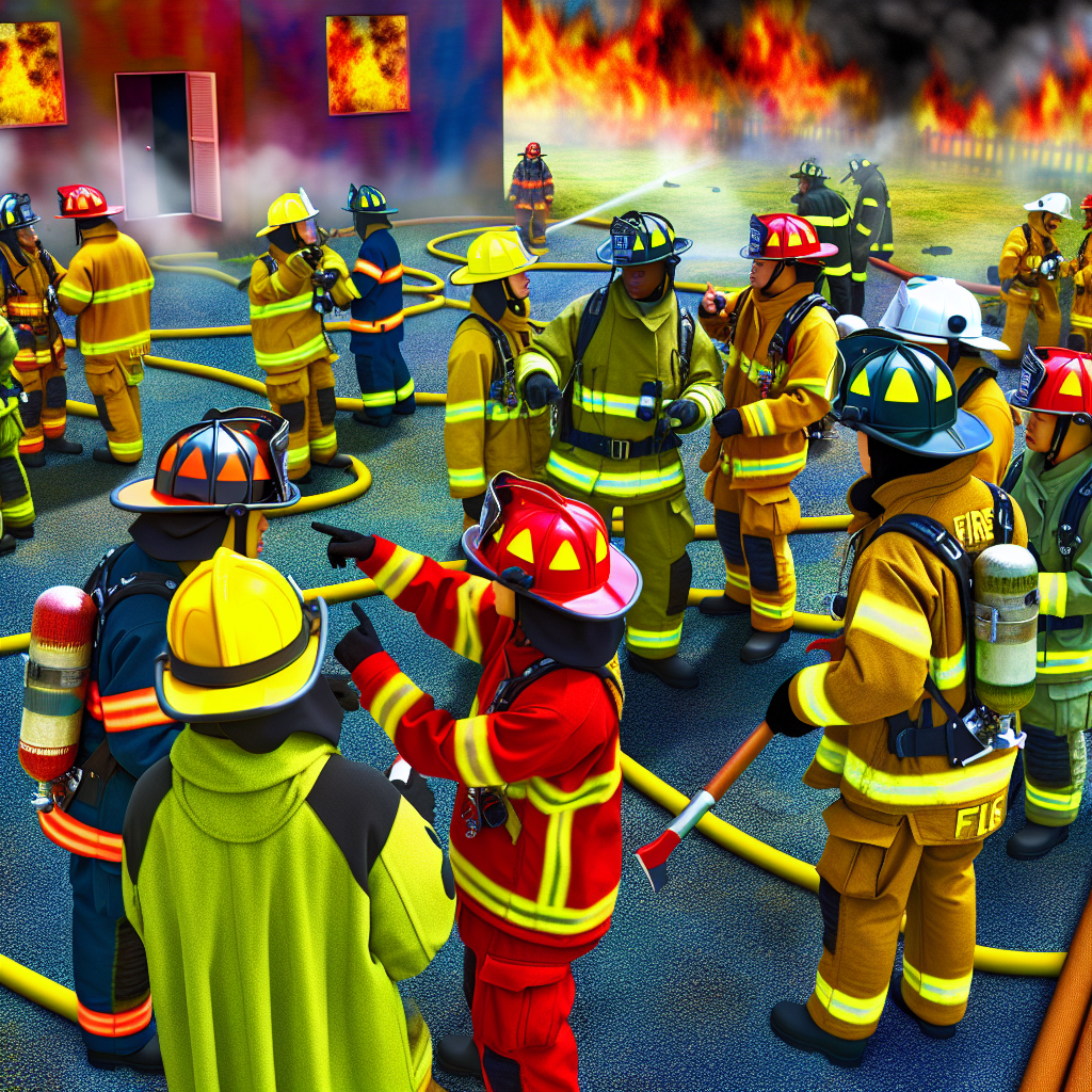 Teamwork in Fire Rescue Drills