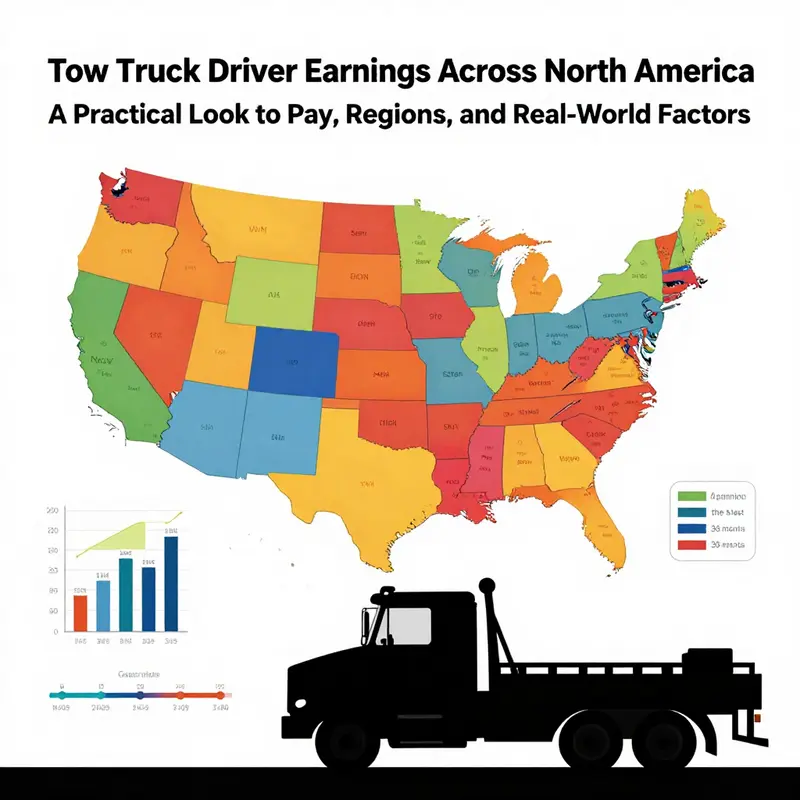 US earnings landscape for tow truck drivers, highlighting average pay, regional variation, and data sources.