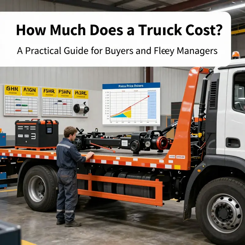 Showroom lineup illustrating price ranges across heavy-duty, medium, standard, and prime movers.