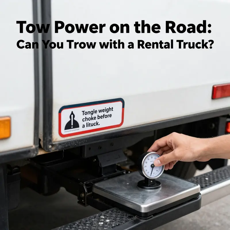 Driver reviews towing terms in the rental agreement before attaching a trailer.