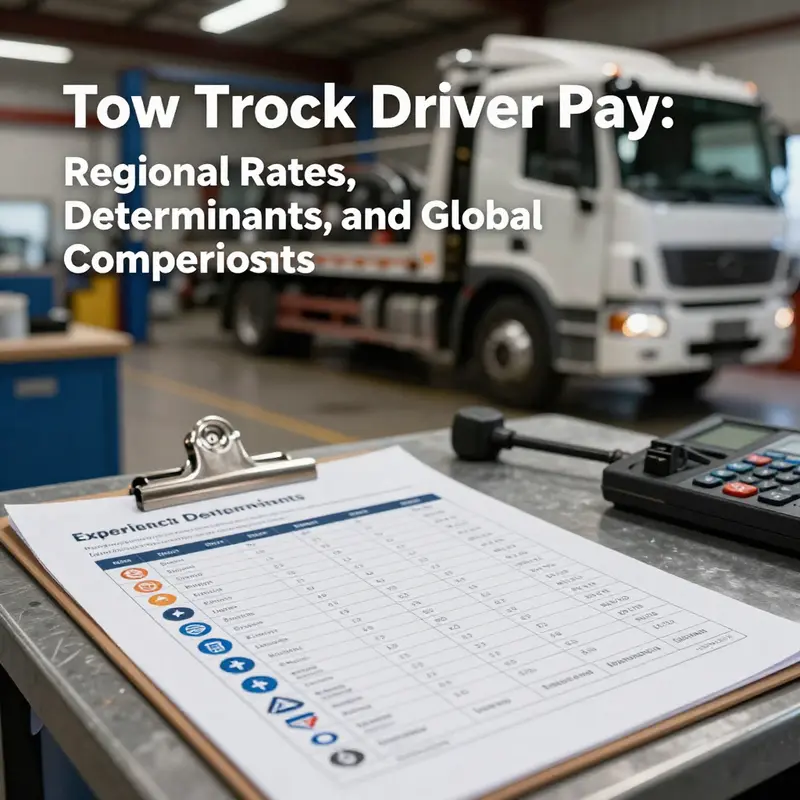 Geographic pay contrasts for tow truck drivers, highlighting higher rates in hubs like Richmond, BC.