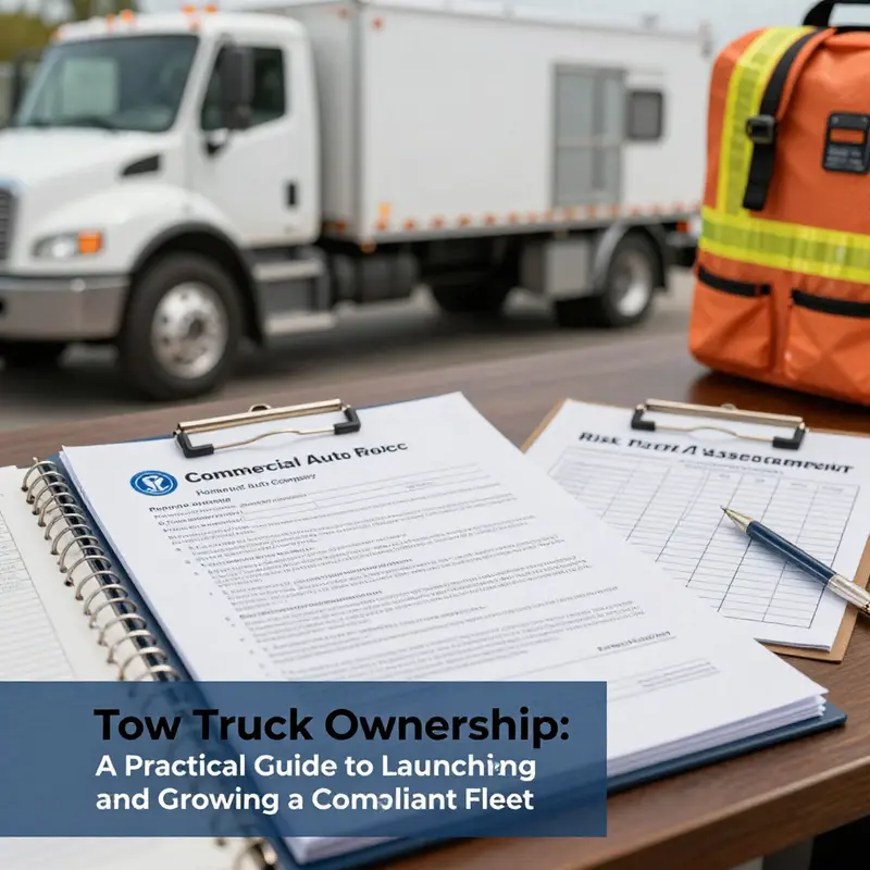 Startup costs, capitalization, and the initial setup phase for a tow truck company.