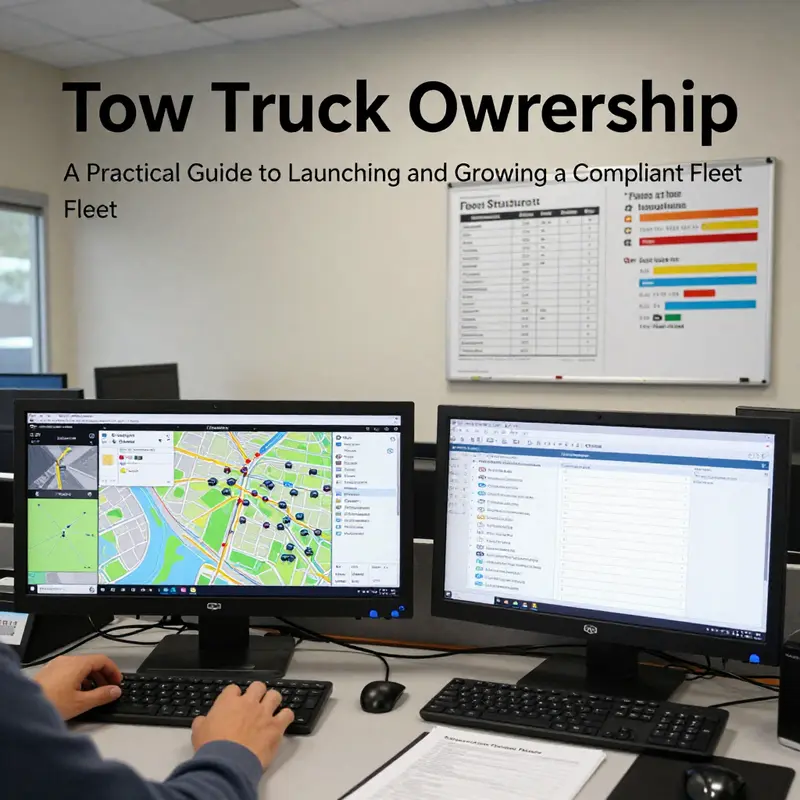 Startup costs, capitalization, and the initial setup phase for a tow truck company.