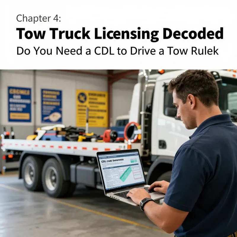 Heavy-duty tow truck with GVWR considerations and CDL class implications.