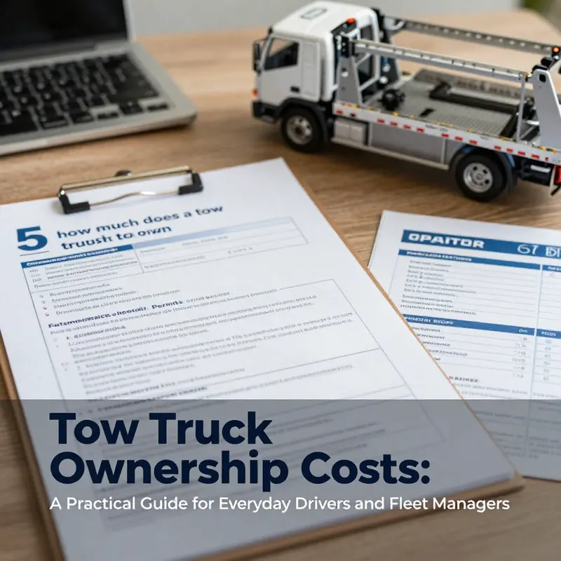 Chapter 1 visualizes the upfront choice between used and new tow trucks and how selection drives initial cost.