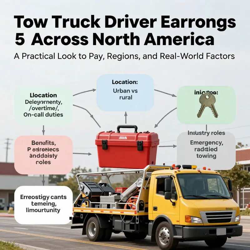 US earnings landscape for tow truck drivers, highlighting average pay, regional variation, and data sources.