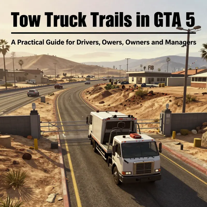 Classic Tow Truck at Paleto Bay’s Custom Workshop entrance.