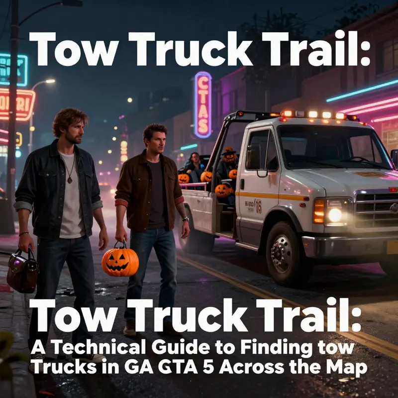 Classic Tow Truck parked outside Custom Works in Paleto Bay, a reliable guaranteed spawn point.