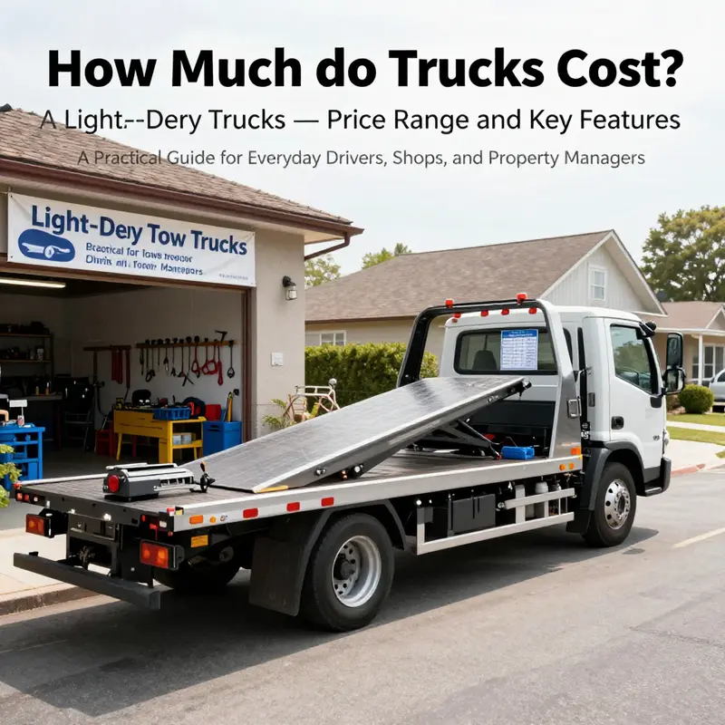 Light-duty tow trucks show the lower end of the price spectrum while delivering essential features for everyday towing needs.