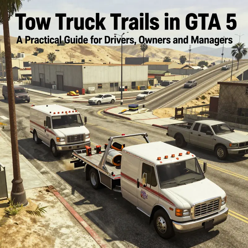 Classic Tow Truck at Paleto Bay’s Custom Workshop entrance.