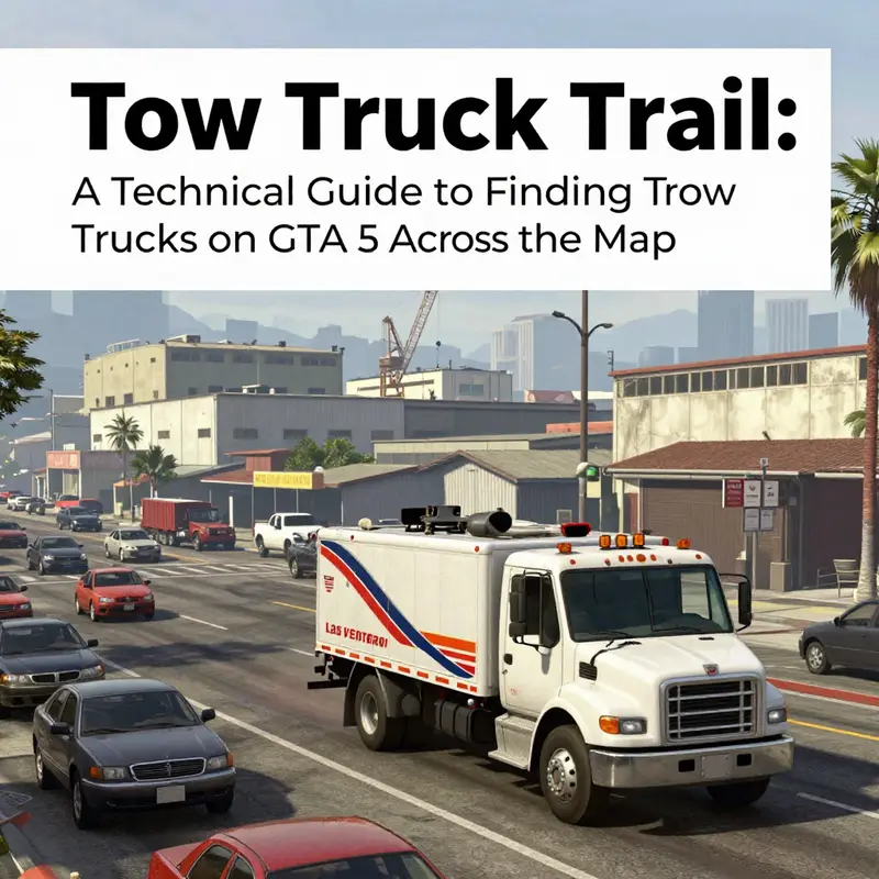 Classic Tow Truck parked outside Custom Works in Paleto Bay, a reliable guaranteed spawn point.