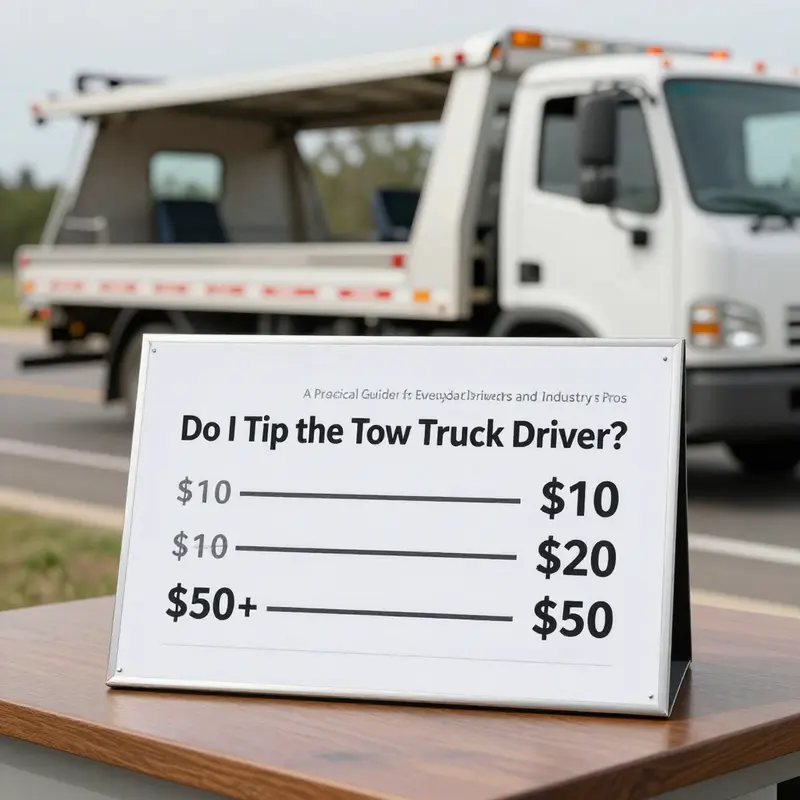 Tow truck driver discusses assistance with a stranded motorist, illustrating tipping norms.