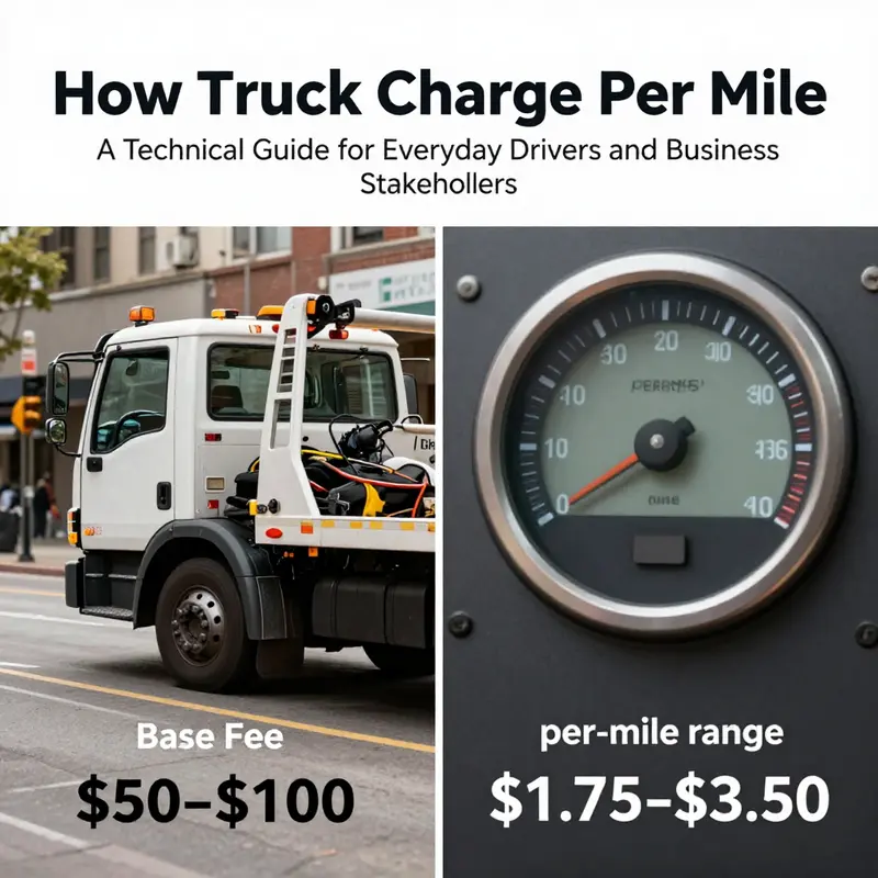 Illustration of base fees and per-mile rates in tow pricing, highlighting how miles accumulate.