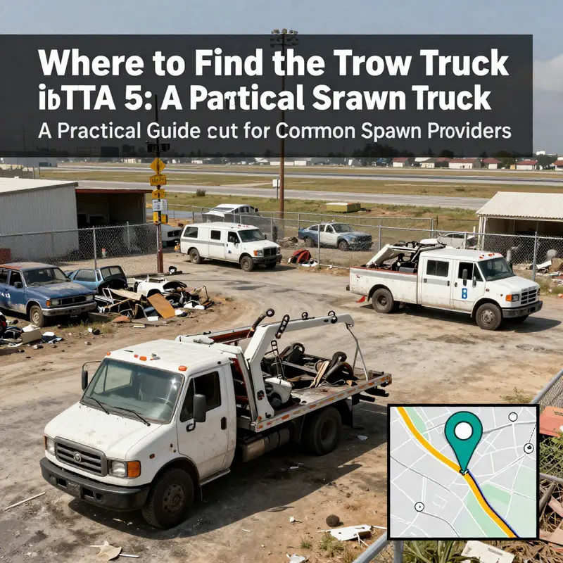 Tow trucks clustered at the Scrapyard, the primary GTA 5 spawn hub for towing vehicles.