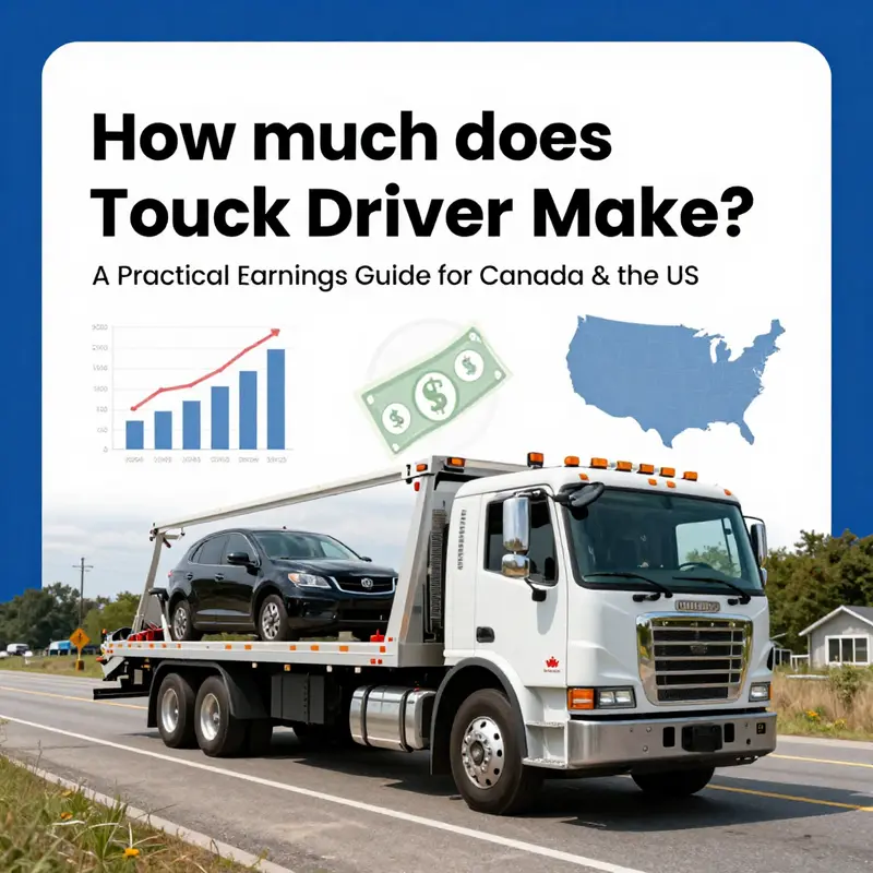 Overview of tow truck driver earnings across Canada and the United States.