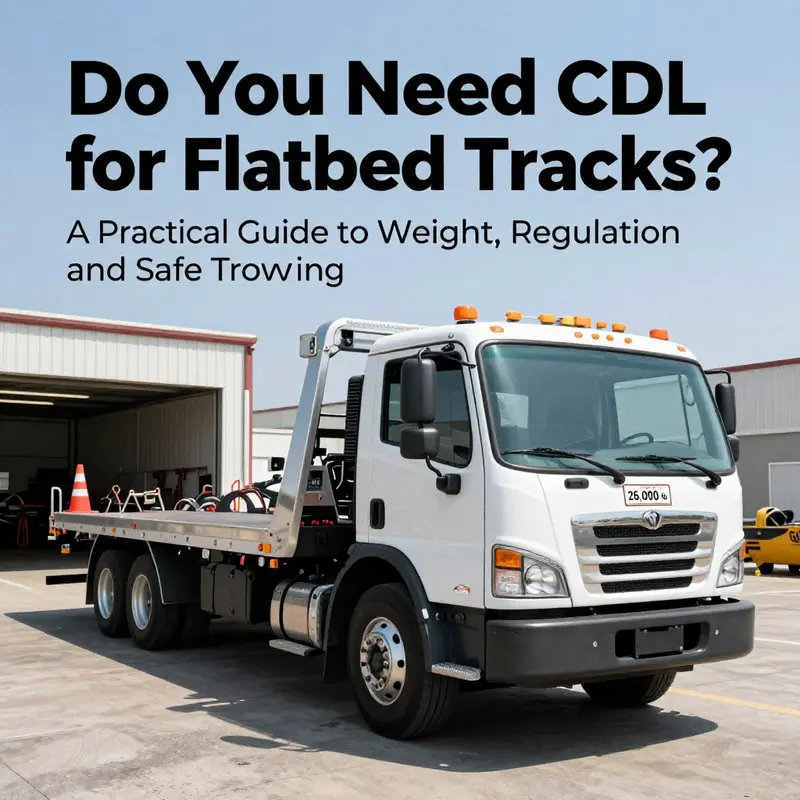 GVWR thresholds determine CDL necessity for flatbed towing.