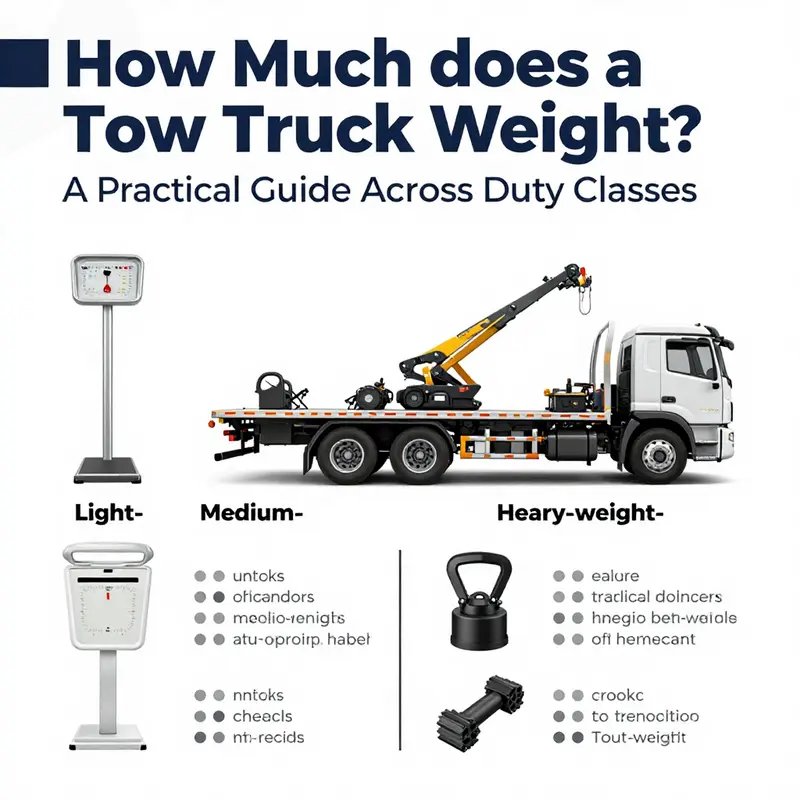 Overview of weight categories for tow trucks: light, medium, and heavy-weight classes with illustrative scale indicators.