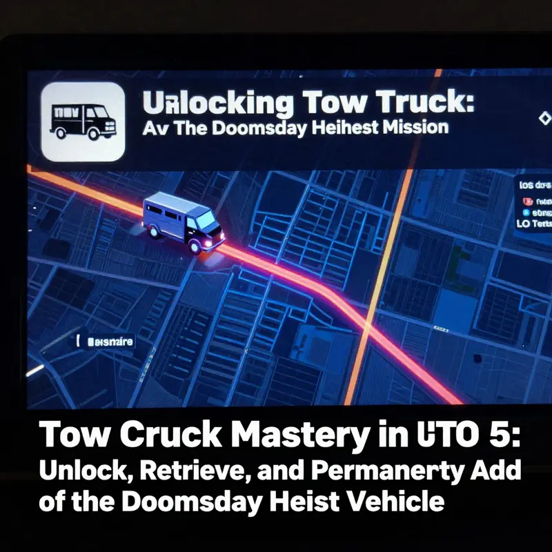 Chapter 1 focuses on how the Tow Truck becomes available by completing The Doomsday Heist mission.