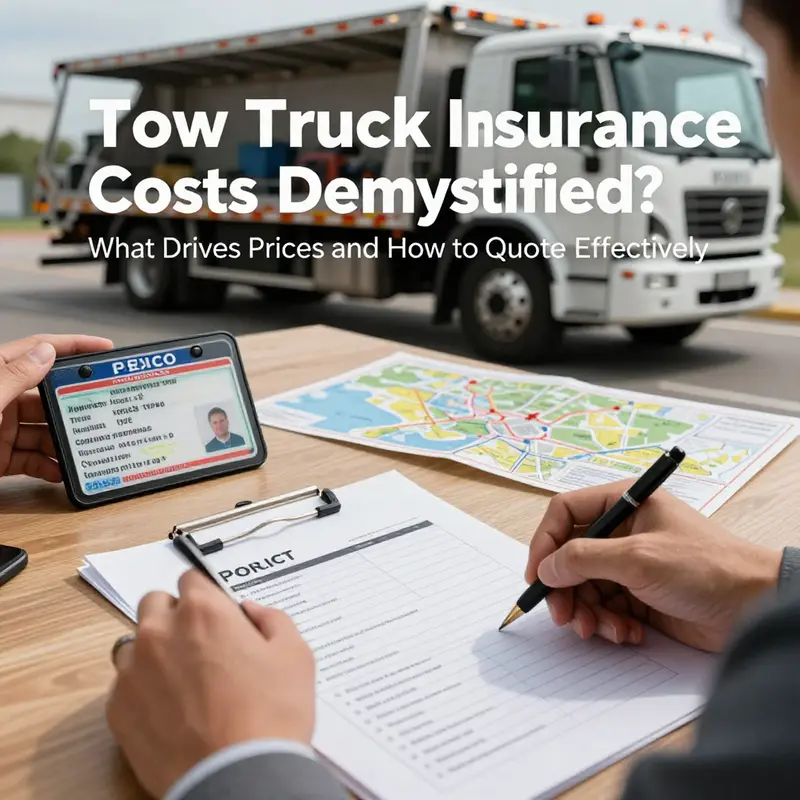 Overview of typical costs and variability in tow truck insurance.