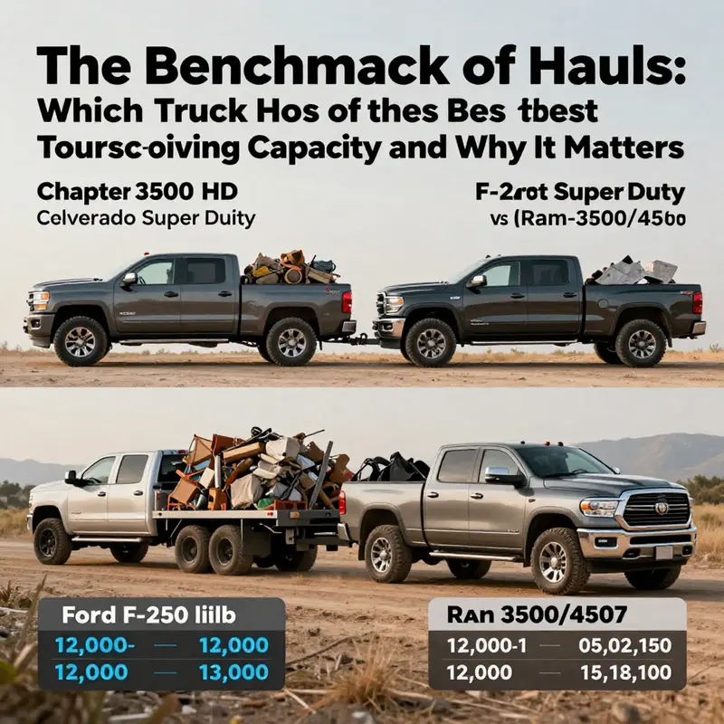 Silverado 3500 HD exemplifies leading towing capacity with a 35,500 lb maximum rating.