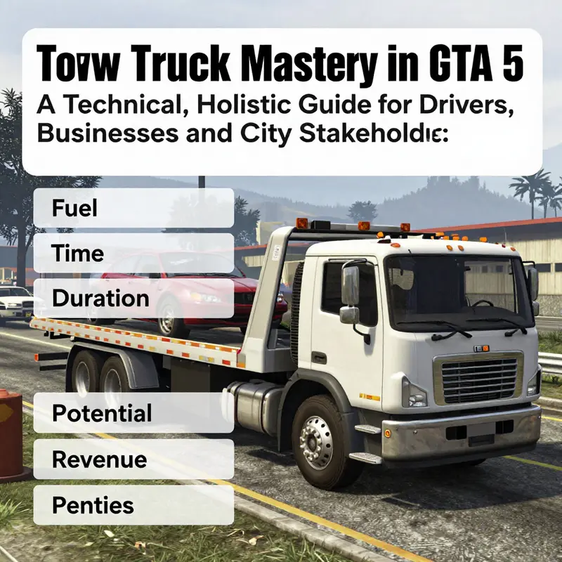 Tow hook engagement and attachment sequence illustrated on a typical Los Santos street.