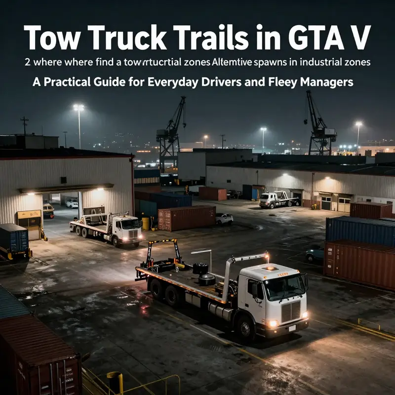 Tow truck parked in the FIB lot behind the FIB building in Los Santos.