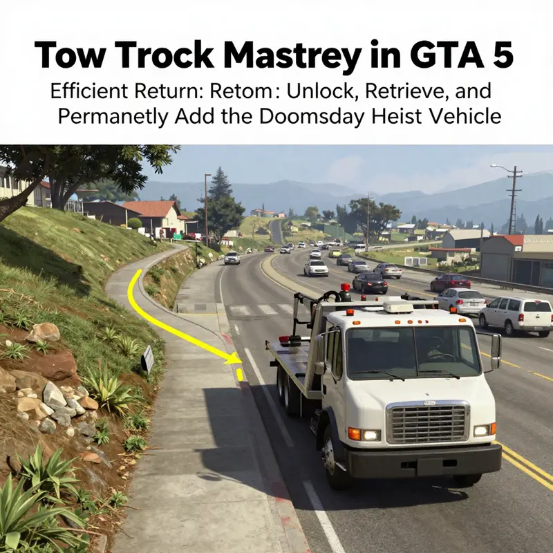 Chapter 1 focuses on how the Tow Truck becomes available by completing The Doomsday Heist mission.
