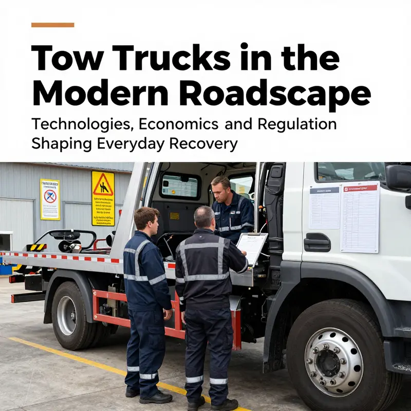 Chapter 1 visual: core technologies and configurations of tow trucks.