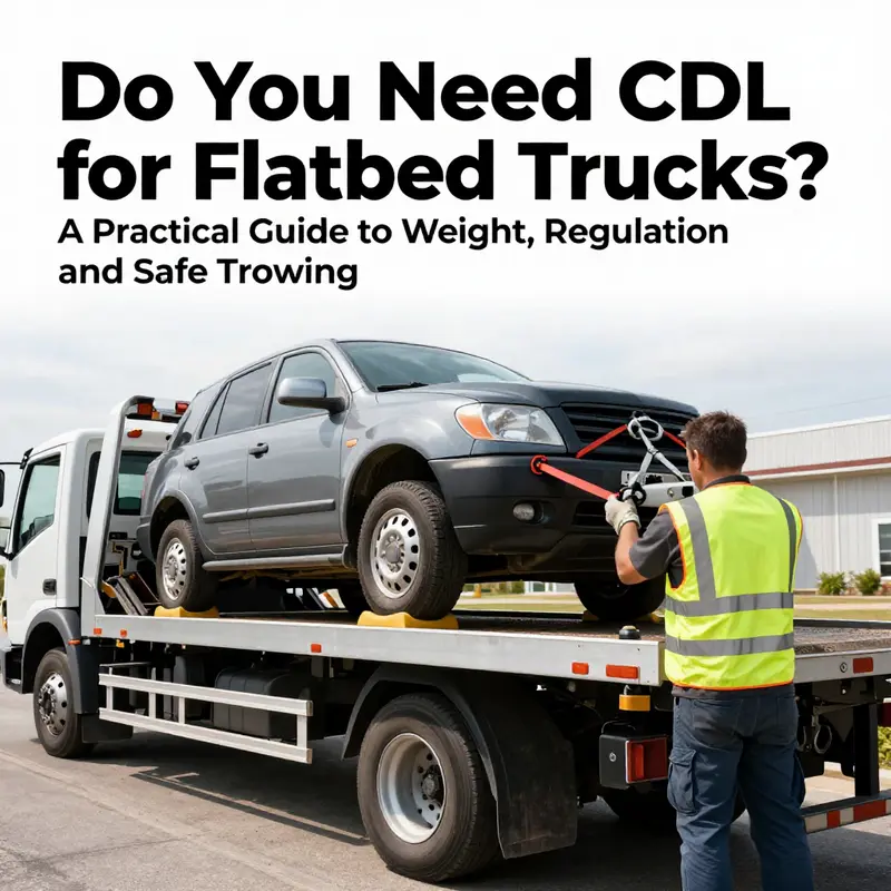 GVWR thresholds determine CDL necessity for flatbed towing.