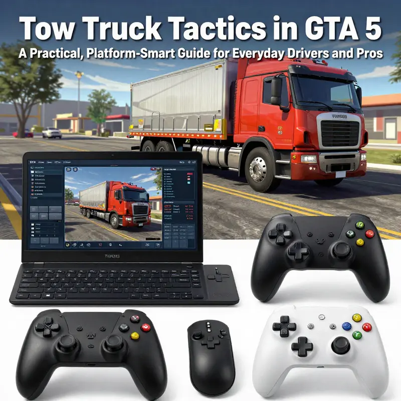 Approach and enter a tow truck to begin the operation.