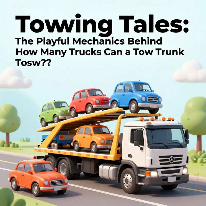 A cheerful tow truck in a colorful setting, representing the educational journey of exploring tow trucks.