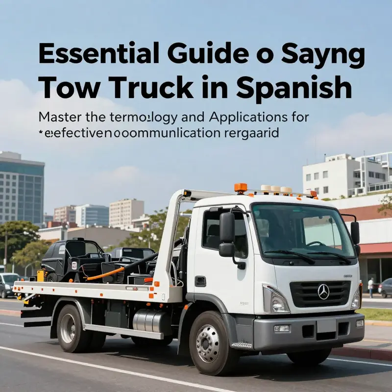 A visually appealing image of a tow truck in an urban setting, indicating the focus on automotive assistance in Spanish.