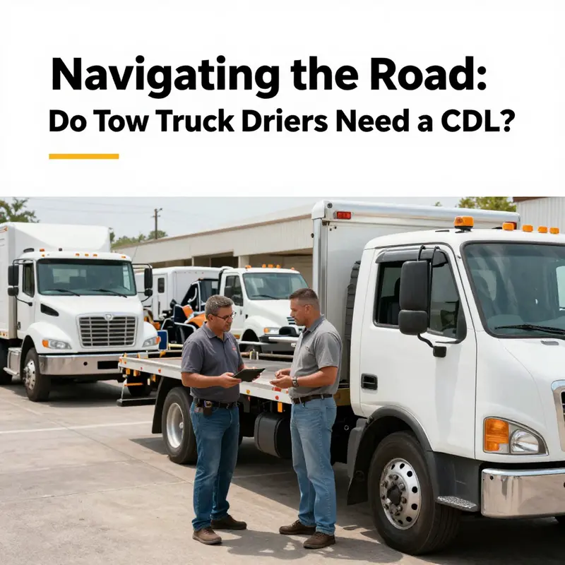 Understanding federal regulations regarding CDL requirements for tow truck drivers.