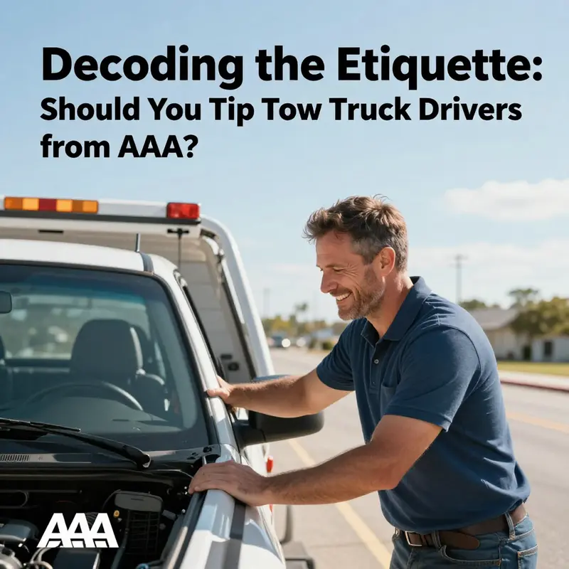 Understanding the norms around tipping for tow truck services.