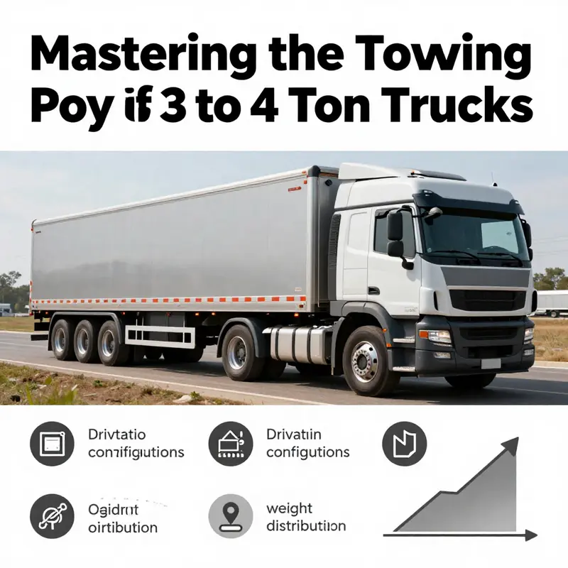 A comparison of various 3 to 4 ton truck configurations, highlighting how model and layout affect towing capacity.