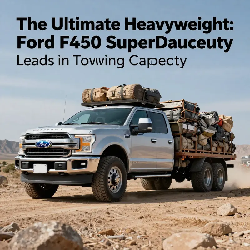 Ford F-450 Super Duty: Dominating in towing capacity with a robust design.
