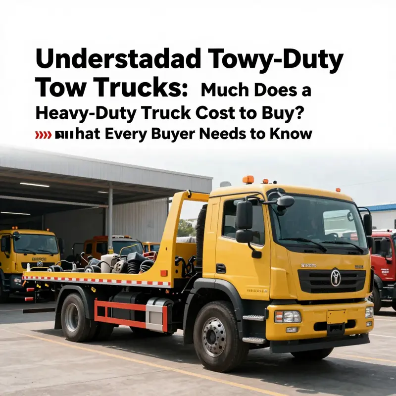 Light to medium-duty tow trucks on display, highlighting their price ranges and features.