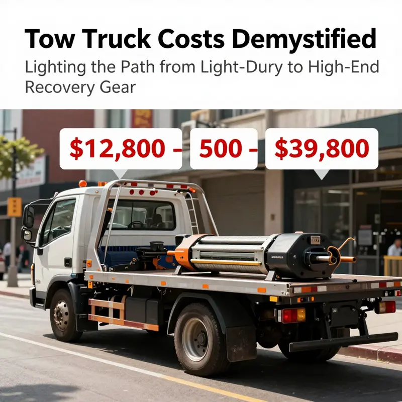 Light-duty tow trucks deliver urban recovery value, reflected in a broad price range.