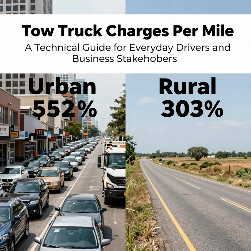 Illustration of base fees and per-mile rates in tow pricing, highlighting how miles accumulate.