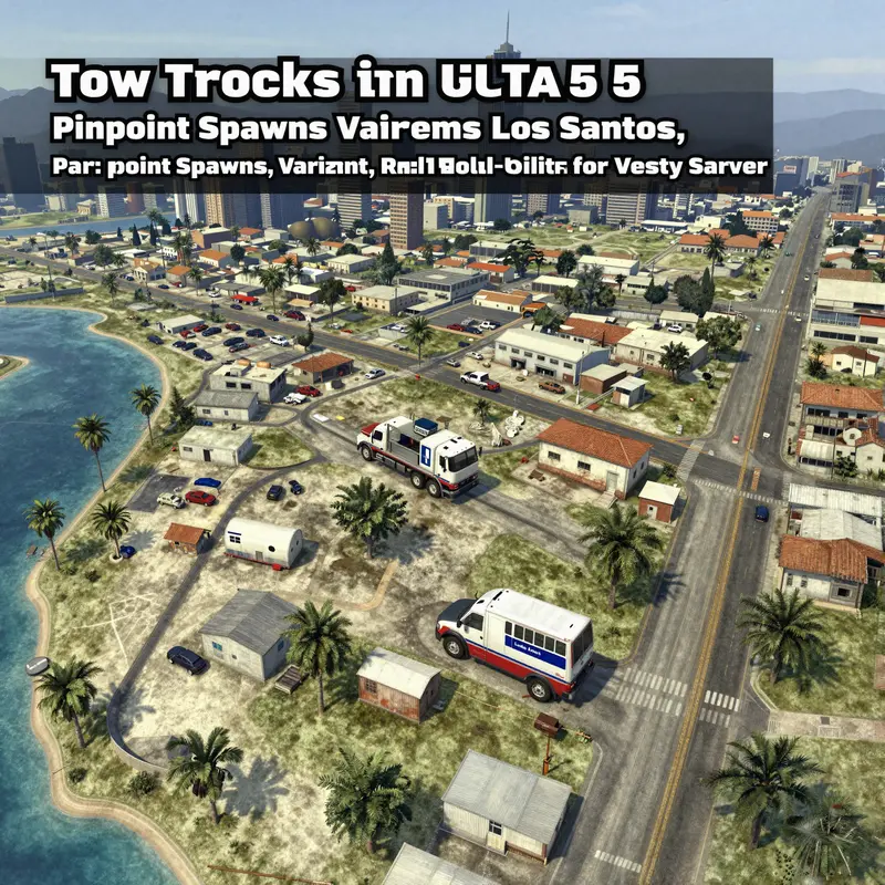 Classic Tow Truck at Paleto Bay’s fixed spot outside Custom Works.