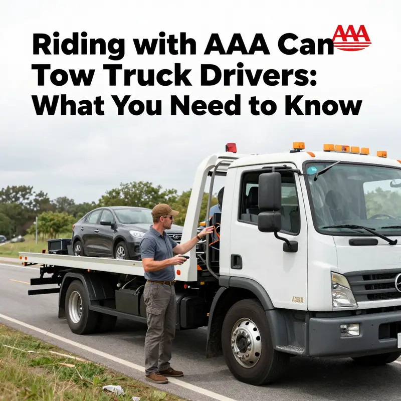 A tow truck driver discussing towing procedures with a stranded motorist.
