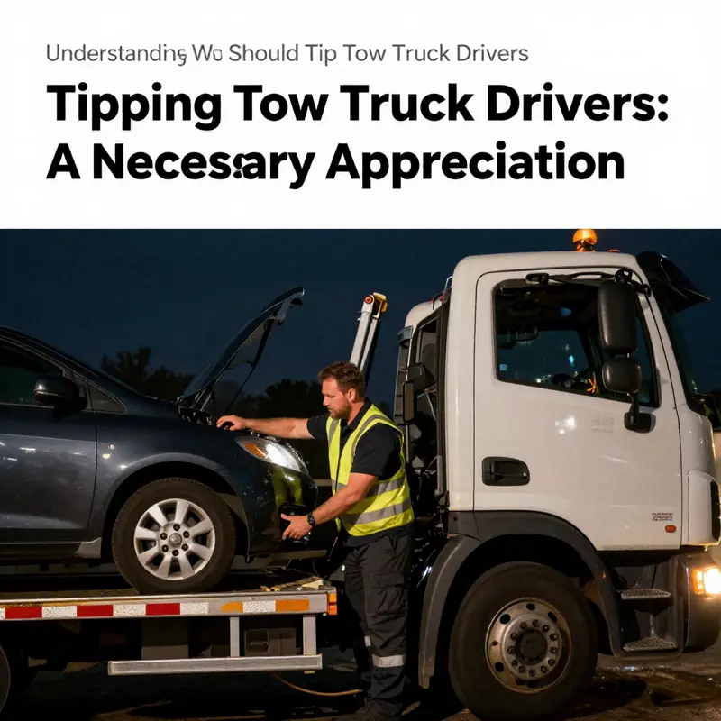 A tow truck driver provides assistance to a stranded driver at night, emphasizing the service’s importance.