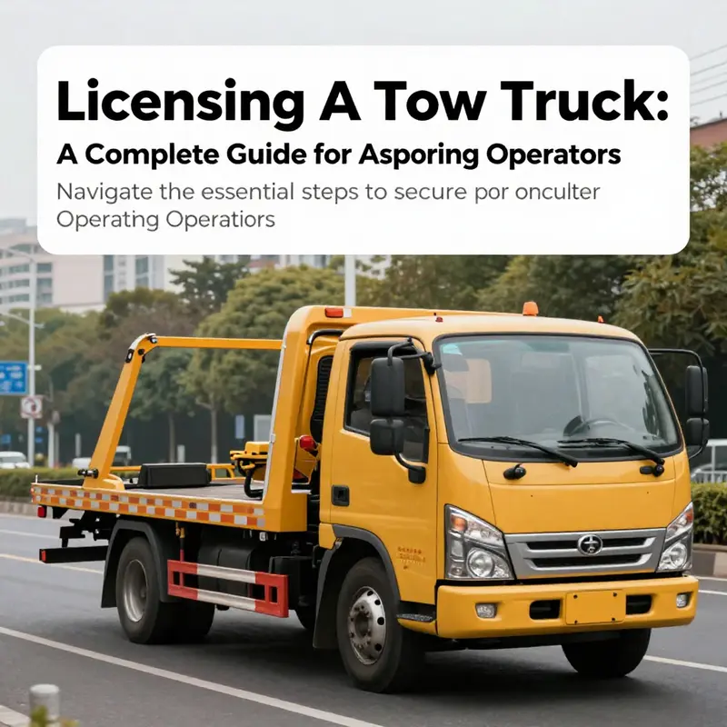 A well-maintained tow truck parked on a city street, ready to assist motorists in need.