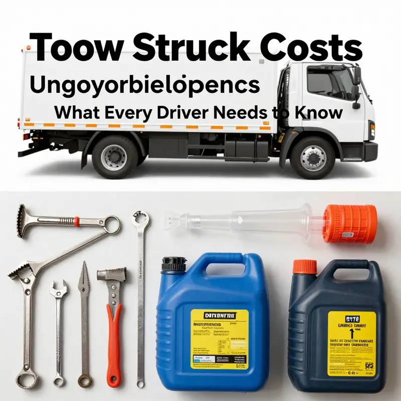 Different tow truck models displayed in a dealership, highlighting the range of prices based on their specifications.