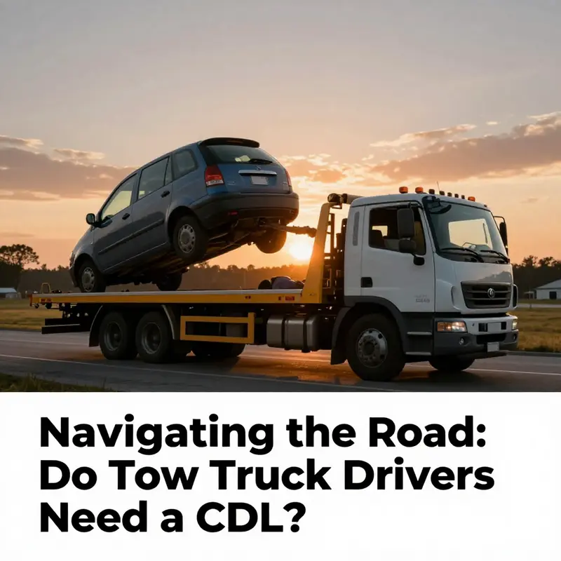 A tow truck in the process of recovering a vehicle during sunset, showcasing its importance in road safety.
