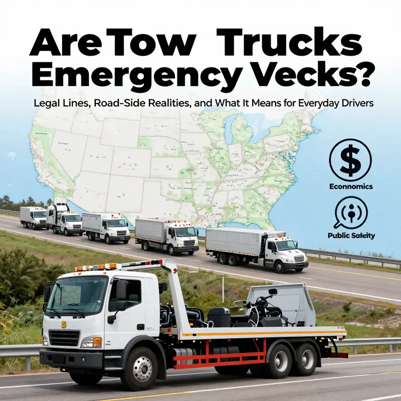 Tow truck at the roadside with a legal code reference, illustrating the chapter’s focus on legal definitions and classification.