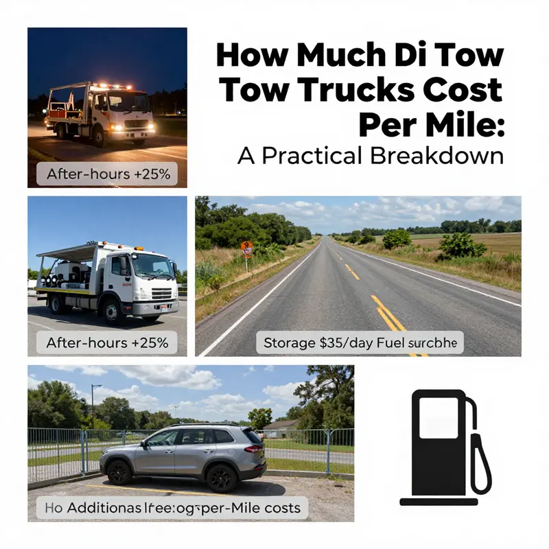 A tow operator assesses vehicle size, location, and a rate sheet—key factors that determine per-mile towing costs.